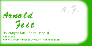 arnold feit business card